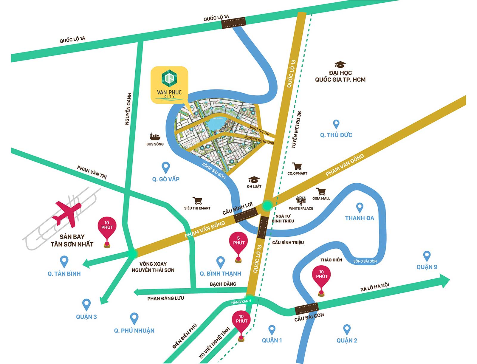 VỊ TRÍ <span>KHU ĐÔ THI VẠN PHÚC</span>